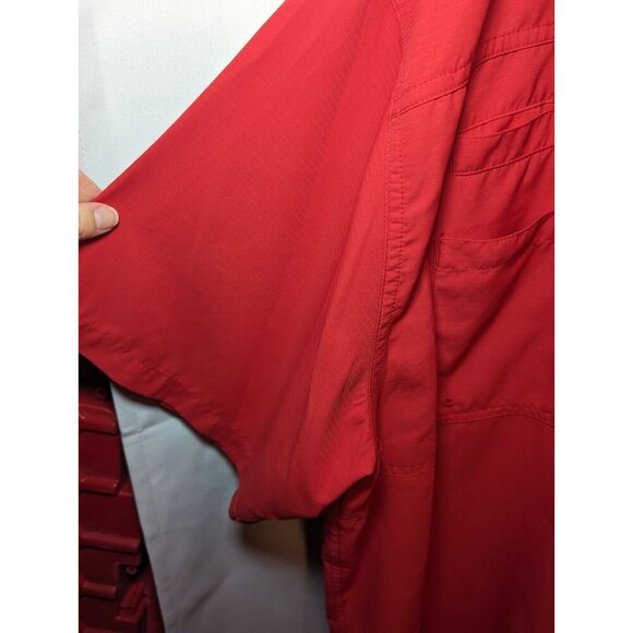 Reel Legends Mens Shirt RED Short Sleeve Fishing Vented Size XXL - Picture 2 of 13